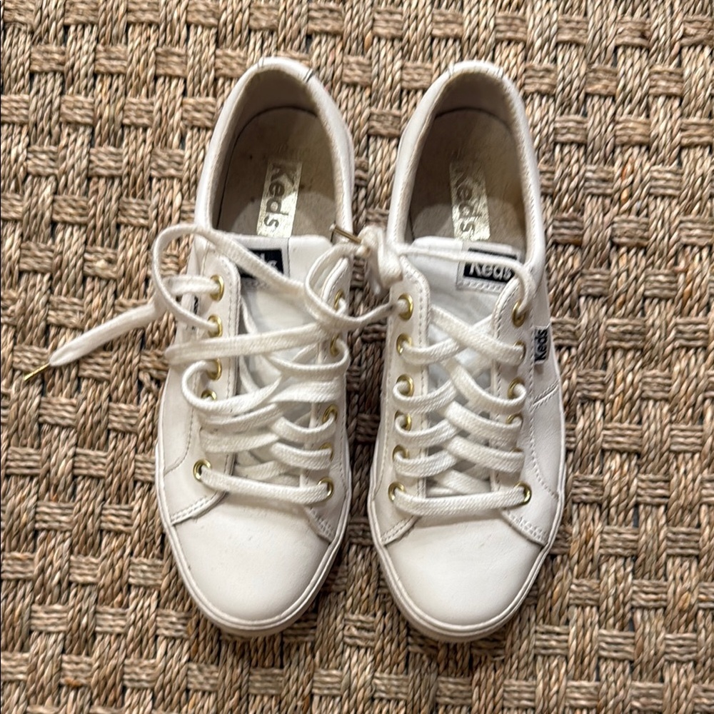 Keds White Canvas Sneakers Classic Style Jump Kick Duo Size 6